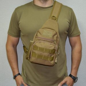 Тактическая, штурмовая, военная, универсальная, городская сумка на 5-6 литров с системой M.O.L.L.E coyote (s4)