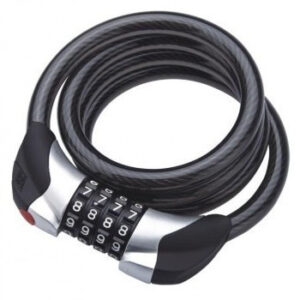 Велосипедный замок Spencer ZS7615 LED кодовий 12 х 1800мм (ZS7615)