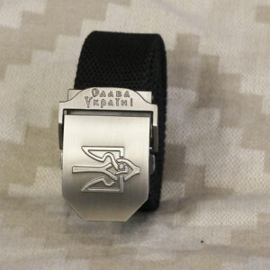 Тактический брючной ремень Слава Украине с пряжкой tactical black (Slava black)