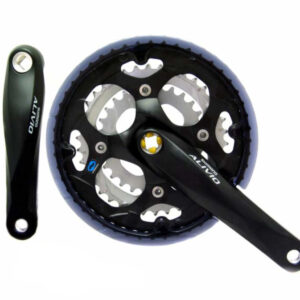Шатуны Shimano FC-M411 Alivio, 170мм, 42x32x22 под квадрат, черные (404100)