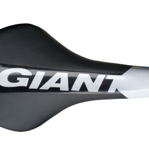 Седло велосипедное Giant черно-белое (411422)