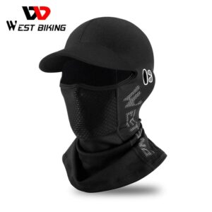 Теплая зимняя велобалаклава с кепкой West Biking лыжная маска
