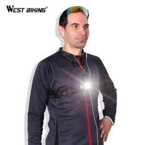 Нагрудный USB велофонарик West Biking фонарик для бега