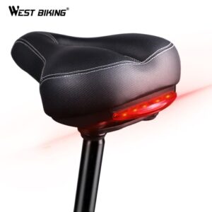 Эргономичное мягкое седло West Biking со встроенным задним фонариком