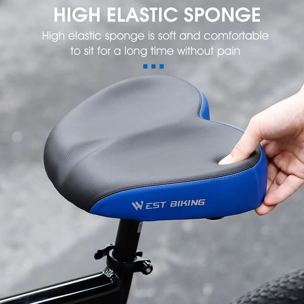 Эргономичное широкое седло для велосипеда West Biking мягкое седло 1