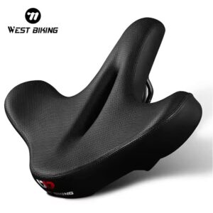 Широкое велосипедное седло WEST BIKING эргономическое седло с выемкой