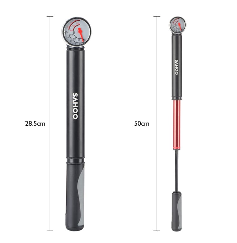 Ручной велосипедный насос с манометром Sahoo 80PSi 5,5 Бар велонасос 7